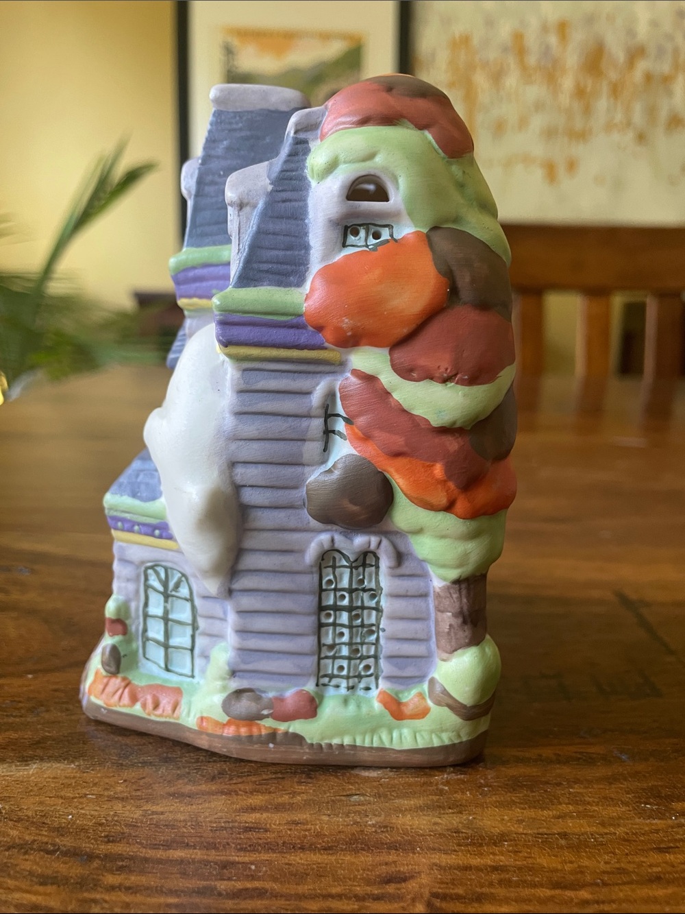 Scooby-Doo Haunted House Ceramic Tea Light Candle Holder - Purple & Green - Picture 2 of 9